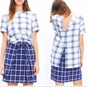 Madewell medium Industry Button-Back Plaid Top